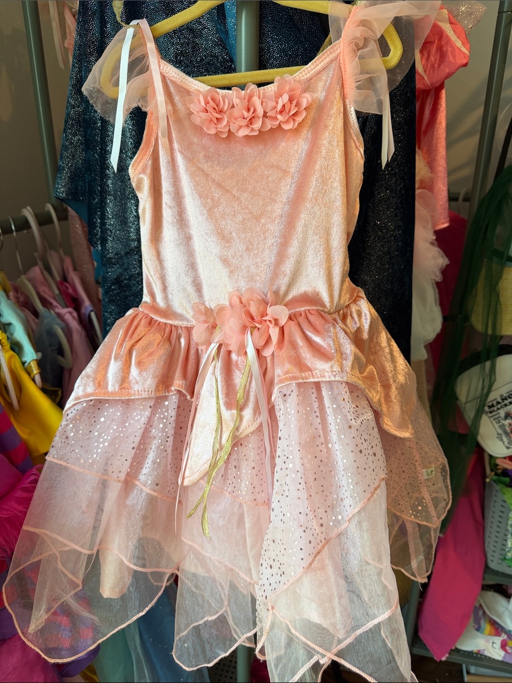 Kids Pink Floral Fairy Costume Dress - Brand: